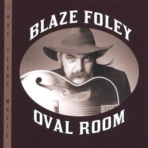 Cover of Oval Room: a photograph of blaze with a guitar